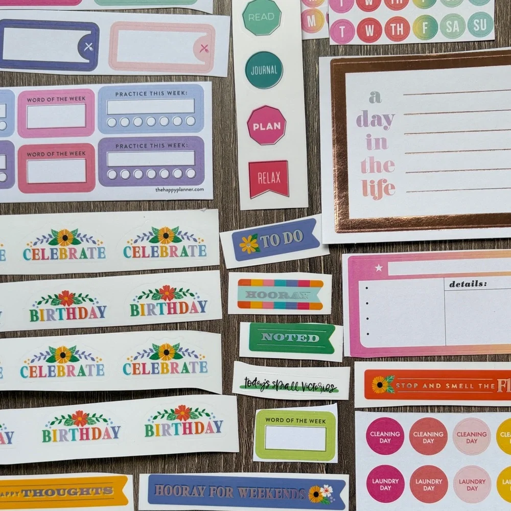 ❤️$4 Vibrant Not So Mystery Happy Planner Sticker Set